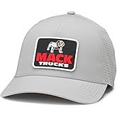 AMERICAN NEEDLE Mack Trucks Officially Licensed Super Tech Valin Trucker Apparel Adjustable Baseball Hat, Pewter (23004A-MACKT-PEWT)