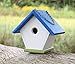 HomePro Garden Hanging Wren House: Brilliant Blue and Green Poly Lumber Bird House