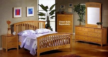 Amazon Com 4pc Shaker Mission Style Maple Finish Queen