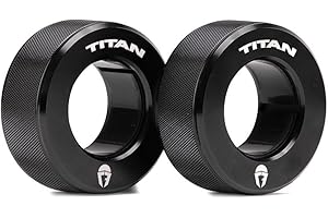 Titan Fitness TwistLock Pro Aluminum Barbell Collar Set, 59.5mm-51.5mm Sleeve Diameter, Quick Release Olympic Barbell Clamps, Pair of 2 Magnetic Aluminum Weight Clips with Easy-Grip Knurling (Black)