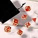 HESTYA 7 Pieces Metal Dices Set Game Polyhedral Solid Metal Dice Set with Storage Bag for Role Playing Game Math Teaching