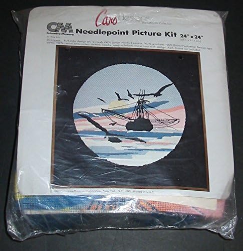 Shrimpers 24" X 24" Needlepoint Picture Kit