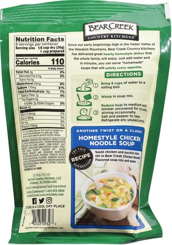 BEAR CREEK SOUP MIX, CHICKEN NOODLE, 8.4 OUNCE