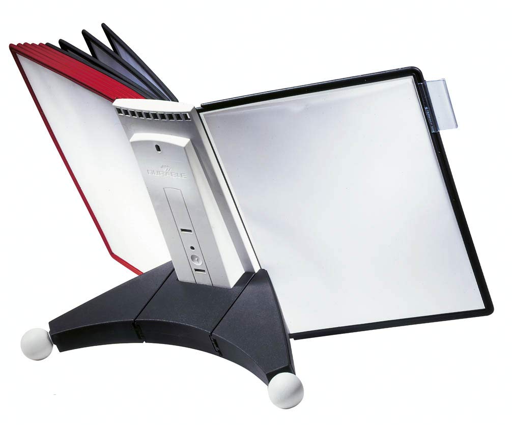 Durable Sherpa Desk Unit 10 Complete, 10 Panels - Black and Red