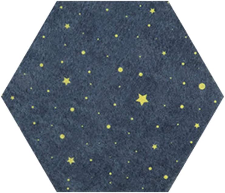 JYCRA Hexagon Cork Board, 6 Pcs Felt Board Wall Tiles Creative Memo Board Wall Bulletin Boards Sticker for Home Office Wall Decor