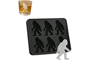 Ice Mold, Sasquatch Shape Silicone Ice Cube Tray, 6 Cavity Silicone Ice Tray, Reusable and Easy Release Ice Maker for Home Ki