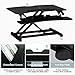 SLYPNOS Height Adjustable Sit to Standing Desk Converter Riser 28.5 Inches Wide Ergonomic Workstation, Black