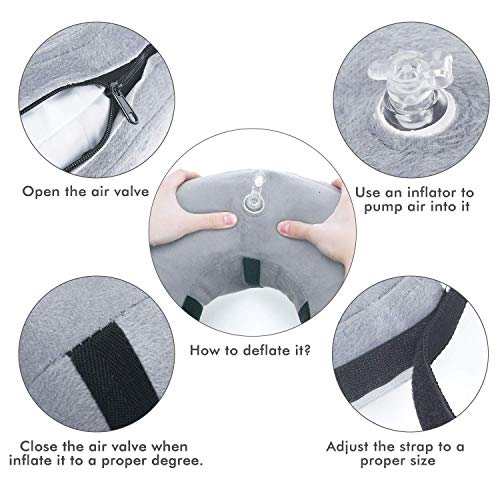 VANVENE Dog Cone Collar Soft Inflatable Dog Collars for After Surgery
