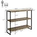 FIVEGIVEN 3 Tier Bookshelf Rustic Industrial Bookcase with Modern Open Wood Shelves, Sonoma Oak