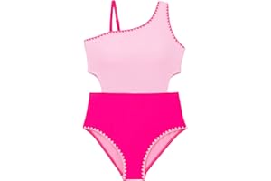 blibean Teen Girls Swimsuits One Piece Bathing Suit with Chest Pads Size 6-15 Years