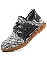 Ceville Men Work Steel Toe Safety Shoes Breathable Lightweight Puncture Proof Sneaker Industrial Outdoor Sport Footwear