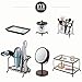 MetroDecor mDesign Countertop Hair Care Tools Holder for Hair Dryer, Flat Iron, Curling Wand, Straightener, Bronze
