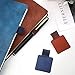6pcs Traveler's Notebook Self-Adhesive Leather Pen Holder with Elastic Pen Loop for Notebooks, Journals,Calendars and Planners Journals (6 Colors)
