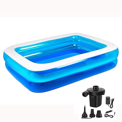 Amazon Com Lztet Rectangular Inflatable Pool Swim Center Family