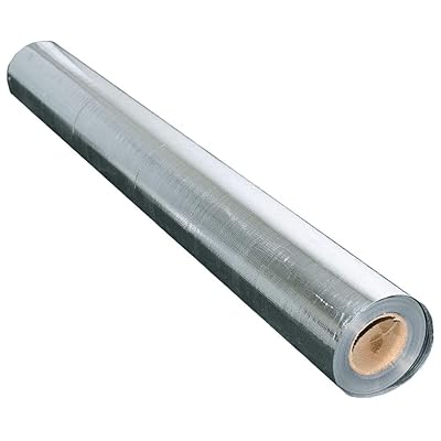 US Energy Products 250 sqft (4ft x 62.5ft) Aluminum Foil Barrier Insulation Sauna Non Perforated Solid 8 Mil Reinforced Aluminum Vapor Barrier