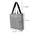Earthwise Reusable Environmentally Friendly Grocery Shopping Tote Everyday School Gym Travel Fashion Bag Houndstooth Proudly Made in the USA (Set of 2) (Houndstooth)