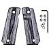 1911 Full Size High Polished Dymond Wood Grips, Free Screws Included, Mag Release, Ambi Safety Cut, Cool Hand Brand, Grey, H1-S-GWS