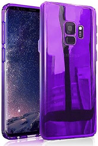 Samsung Galaxy S9 2018 Pro Luxury Accessories Case Slim Fit Plus Gradual Colorful Gradient Color Change Ultra Thin Lightweight Rugged Bumper Anti-Drop Protector Cover Holder (Purple)