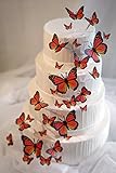 3D MONARCH Butterfly Cake Topper Kit Multi-Sized 30 Butterflies