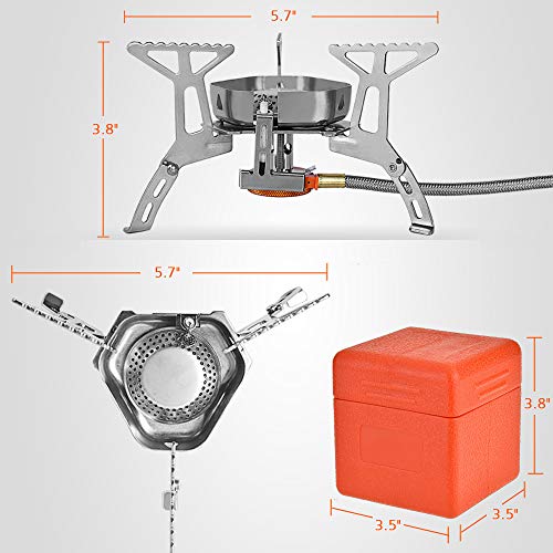 Camping Gas Stove Burner Backpacking Stove Portable Backpack Cooking