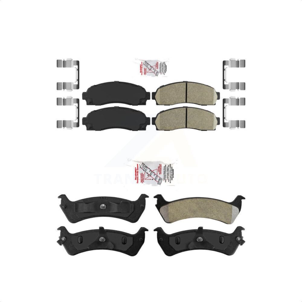AmeriBRAKES Front Ceramic Rear Semi-Metallic Disc