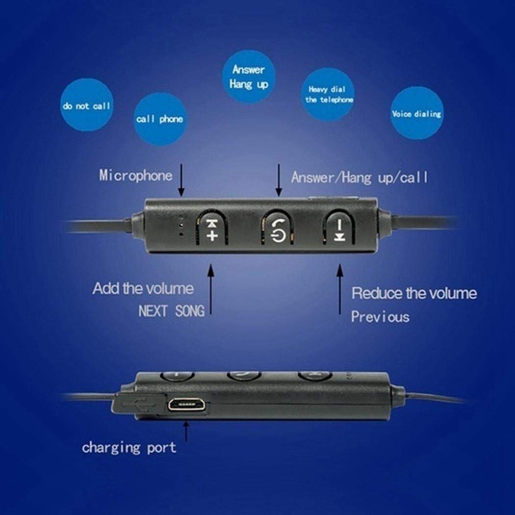 Junio1 Auricolare Stereo Auricolare Stereo per Auricolare Sportivo Senza Fili Bluetooth Fashion Cuffie