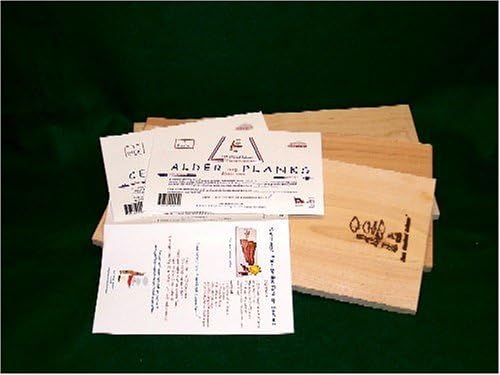 Just Smoked Salmon Grill Master Grilling Plank Kit (4 Pack Each of Cedar, Alder & Maple)