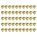 DYWISHKEY 50 Pieces Metal Pin Keepers Backs, Locking Pin Keepers Backs (No Tool Required) (Gold)