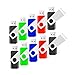RAOYI 10 Pack 8GB USB Flash Drive, USB 2.0 Swivel Metal Memory Stick Thumb Drives Pen Drive Jump Drive for Data Storage (4 Mixed Color)