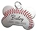 Sport Themes Pet ID Dog Tag - Personalized Custom Pet Tag with Pets Name & Contact Number [Multiple Font Choices] [USA COMPANY] [Baseball - Football - Soccer - Basketball] (Baseball)