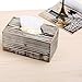 MyGift Decorative Rustic Torched Wood Tissue Box Holder, Bathroom Rectangle Tissue Box Cover