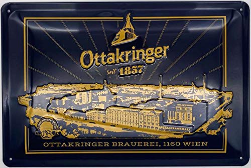 Deko7 Tin Sign 30 x 20 cm Ottakringer Beer Brewery 1160 Vienna Since 1837