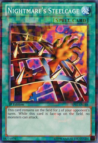 Yu-Gi-Oh! Nightmare39;s Steelcage (BP02-EN148) - Battle Pack 2: War of the Giants - 1st Edition - Mosaic Rare