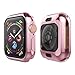 Alritz for Apple Watch Bumper 40mm Series 5 / Series 4, Soft TPU Protective Case for iWatch Series 4/5, Rose Gold and Clear