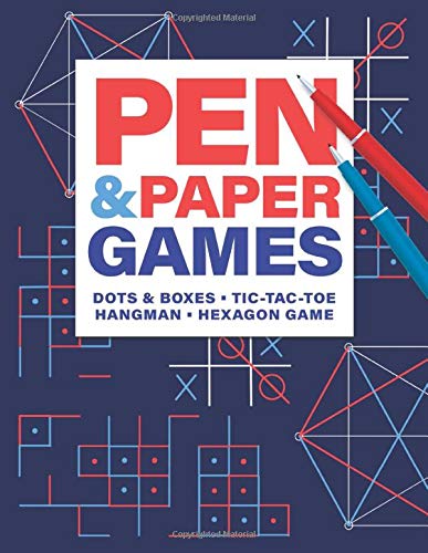Amazon Com Pen Paper Games Dots Boxes Tic Tac Toe