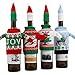 YEHUA 4 PCS Christmas Wine Bottle Cover Bags Ugly Sweater Wine Bottle Gift Bags for Holiday Décor Christmas Ornament and Home Party Decoration
