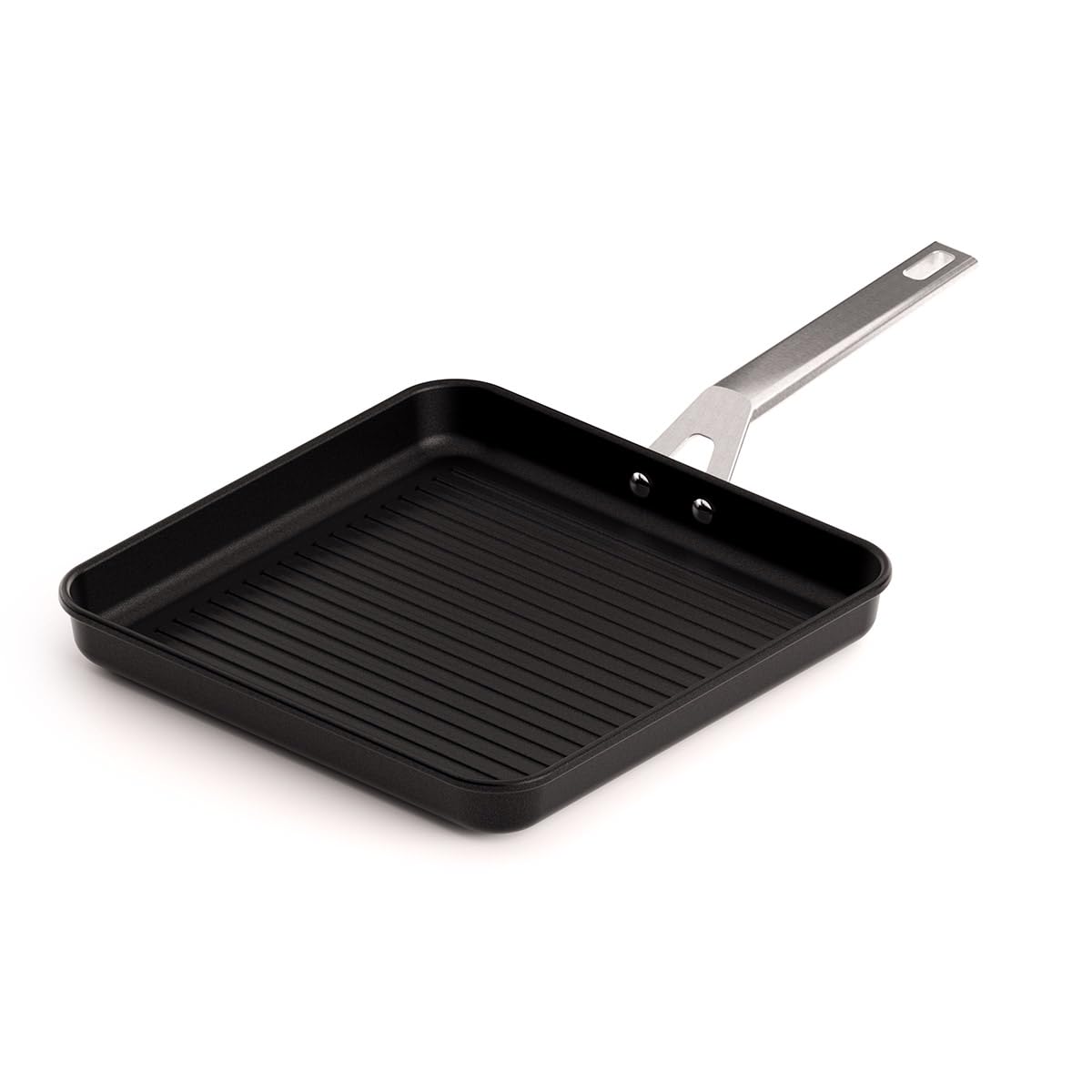 Valira Aire Induction Compatible Non-Stick Square Grill Pan, Dark Grey