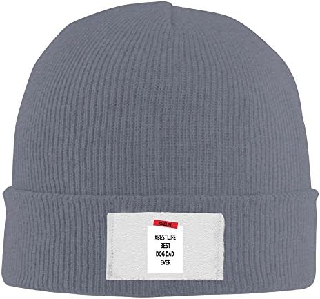 BestLife Best Dog Dad Ever Cashmere Winter Knit Caps\r\n Fashion Slouchy Beanie Black