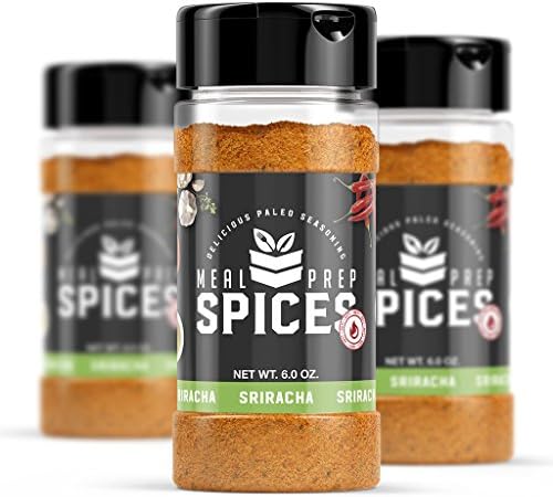 Meal Prep Spices Sriracha Seasoning - Paleo, Kosher, and Gluten Free - Three (3) 6oz Bottle