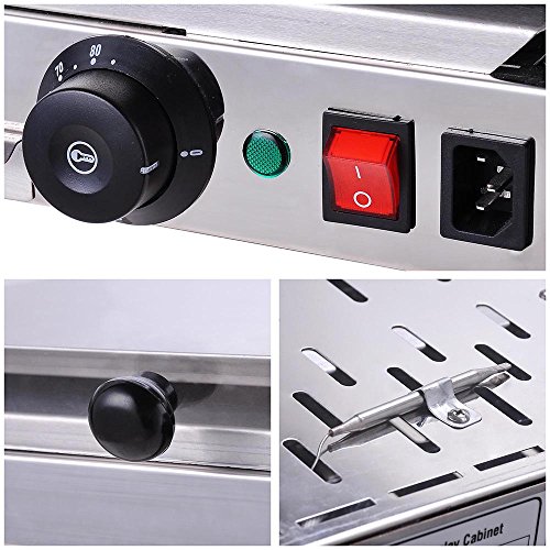 WeChef Commercial Countertop Food Warmer Display Case for Buffets Restaurant Pizza Pretzel Curved Cover Cabinet 20 inch