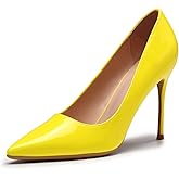 Elisabet Tang High Heels, Womens Pointed Toe Slip on Stilettos Party Wedding Pumps Basic Shoes