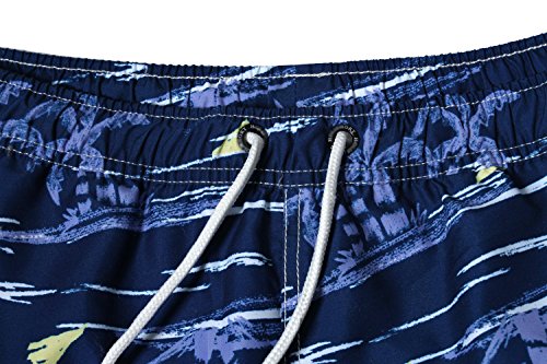 WUAMBO Men's Sports Runnning Swim Board Shorts with Pocket,Mesh Lining, #10 Tree, Tag Medium (Waist:26"-28") - Thumbnail 2