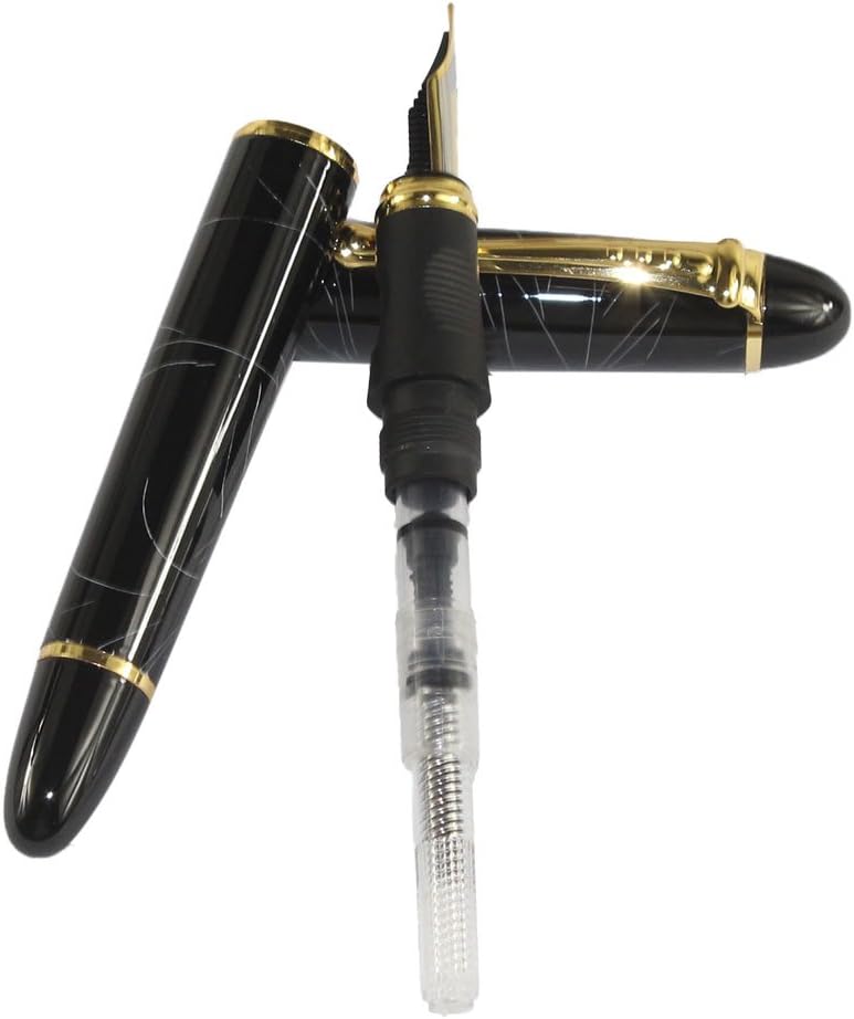 Jinhao 450 Normal Nib Fountain Pen White line with 5 Color Gullor Ink Cartridges - Image 5