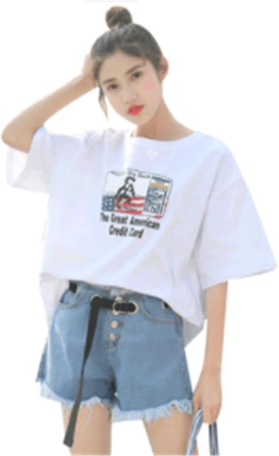 Amazon セイーワイ デニム ショートパンツ 短パン ワイド レディース 2点セット ゆったり トップス Tシャツ 花柄 シャツ スポーツ トレーニング ジャージ 半袖 ジャージ上下セット 通販