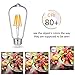 DORESshop LED Filament Bulb Dimmable, 75Watt Equivalent (8W) Light Bulbs, 2700K Warm White, 800lm, 330 Degree Beam Angle, ST64 Antique Shape, E26 Medium Base Light Bulbs for Home Lighting, 4Pack