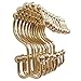 TOAOB Gold Shower Curtain Hooks 12pcs Double Glide Shower Curtain Rings Rust Proof Stainless Steel Shower Hooks for Curtain Rolling Shower Rings for Bathroom Curtain Rods