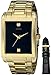 GUESS Men's U0206G1 Interchangeable Wardrobe Watch Set in Gold-Tone with Diamond Accent & Black Dial