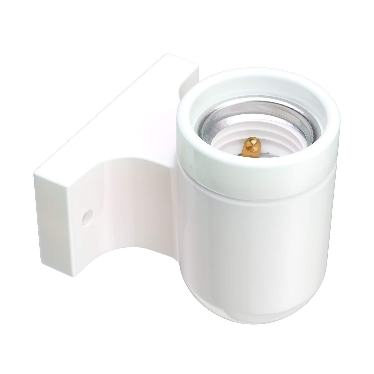 ledscom.de Wall Light FEL, Porcelain, White Glossy, Angular, 1x E27 max. 300W
