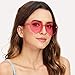 Heart Shaped Rimless Sunglasses Candy Steampunk Lens for women girl