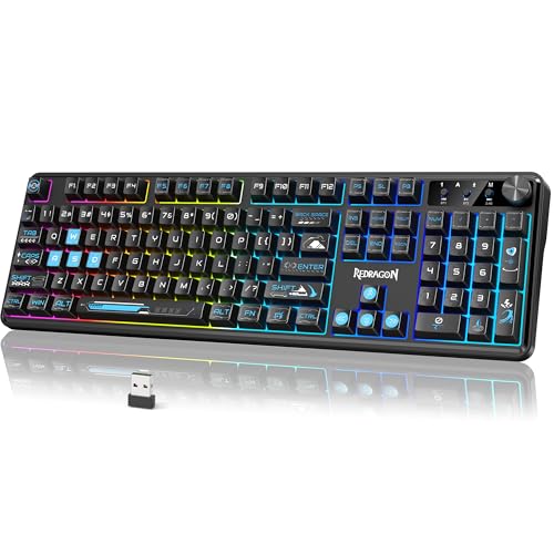 Redragon RM104 Wireless Gaming Keyboard Black & Blue